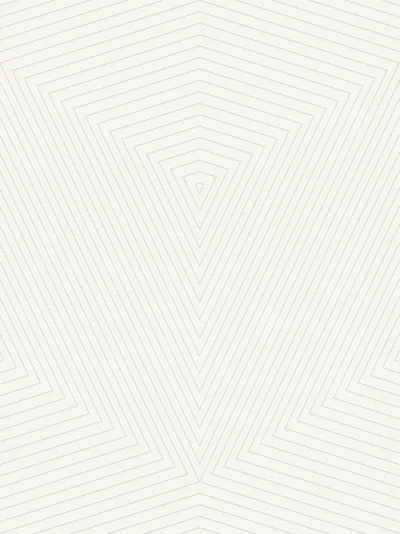Sample - Geometric Paris Wallpaper - White