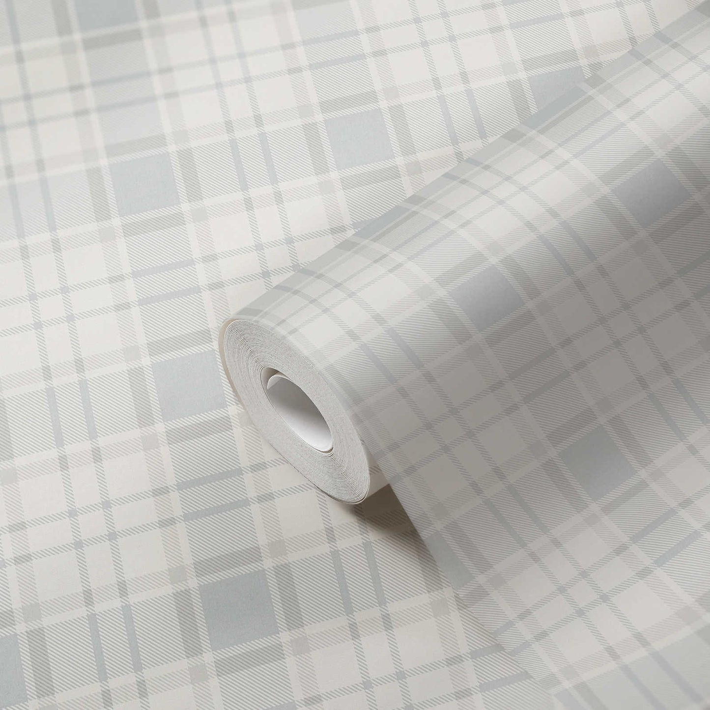Maison Charme Plaid Wallpaper - White