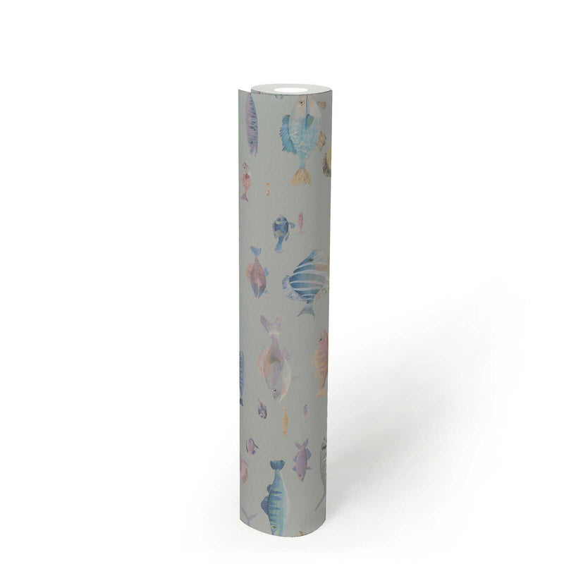 School's Out - fish wallpaper, beige