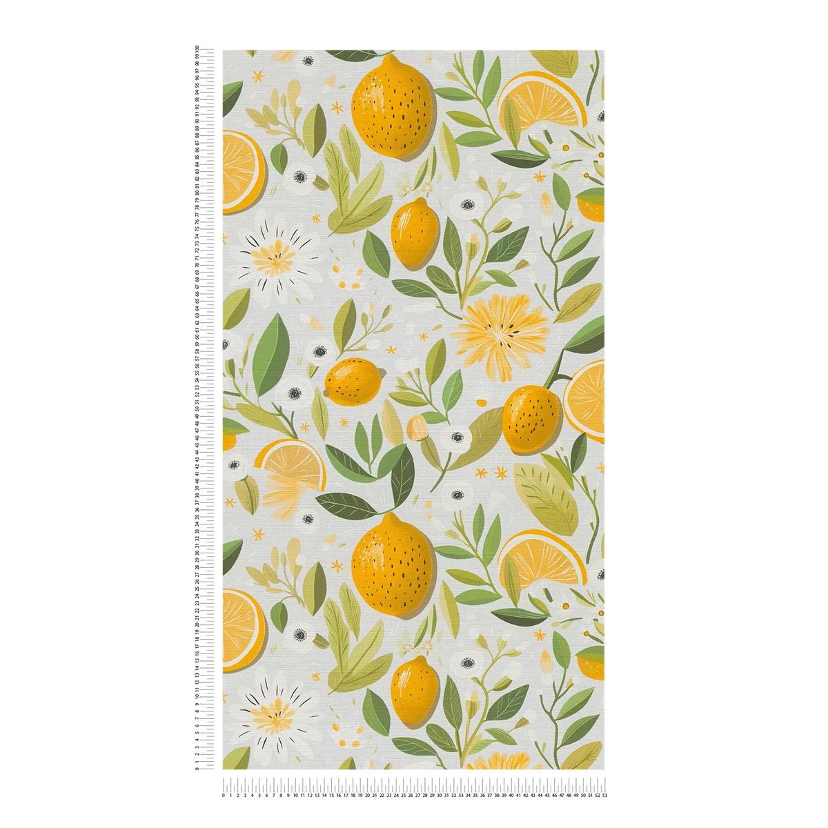 Limoncello Lemon Grove Wallpaper – Grey