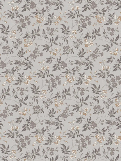 Jasmin - Floral Wallpaper - Grey