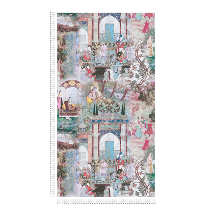 Echoes of Heritage - Vintage Wallpaper - Sage Green