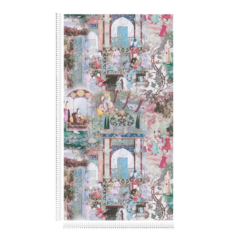 Echoes of Heritage - Vintage Wallpaper - Sage Green