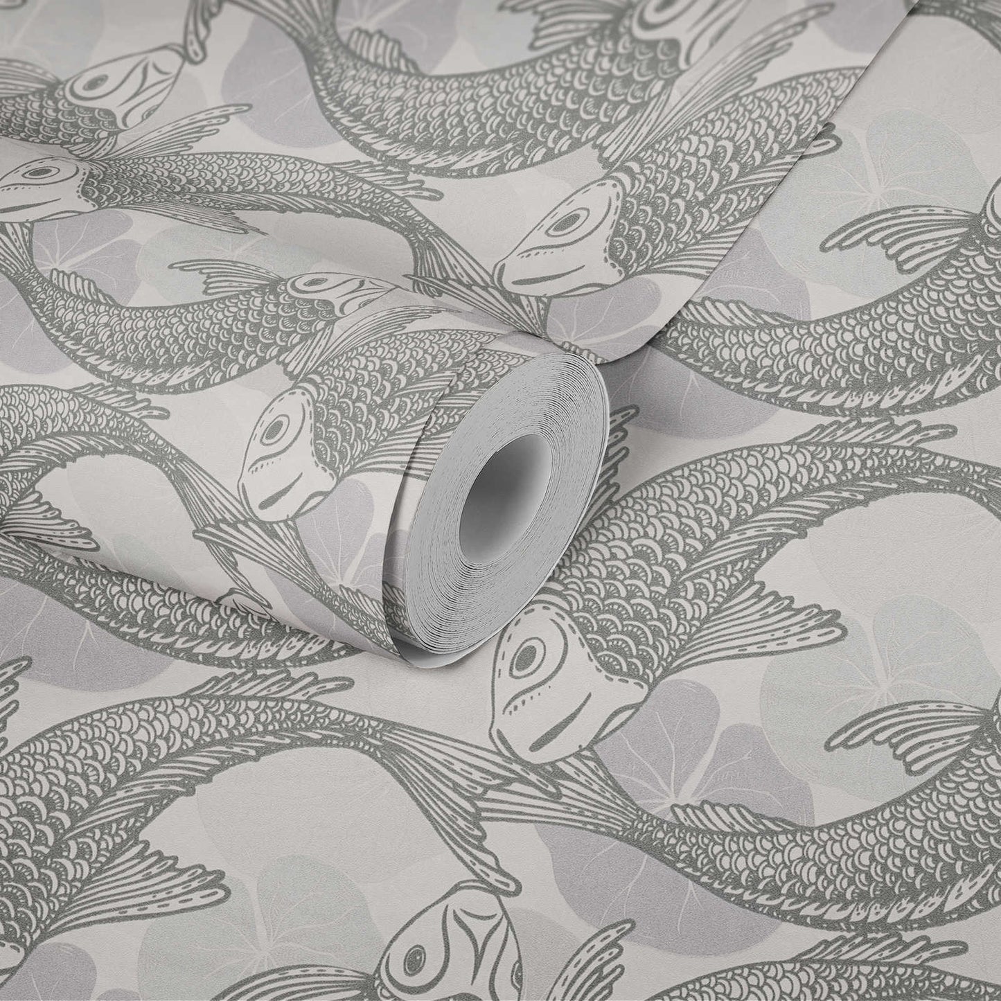 Tokyo Fish Bowl Vinyl Wallpaper - Dark Grey - Discontinuing