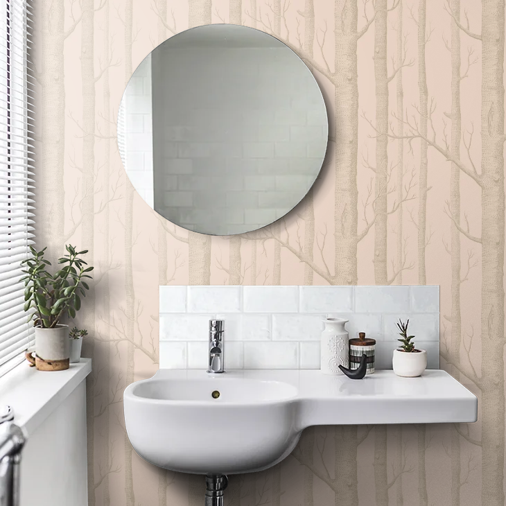 Cole & Son - Woods Wallpaper - Pink Gilver