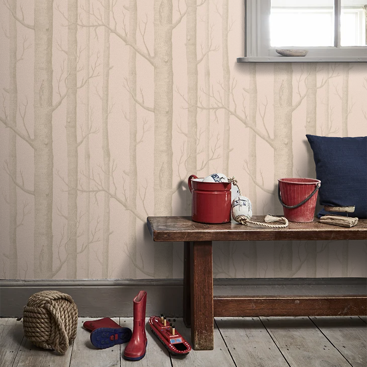 Cole & Son - Woods Wallpaper - Pink Gilver