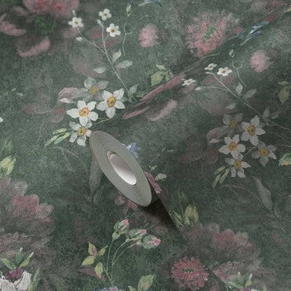 Secret Garden - Floral Wallpaper - Green