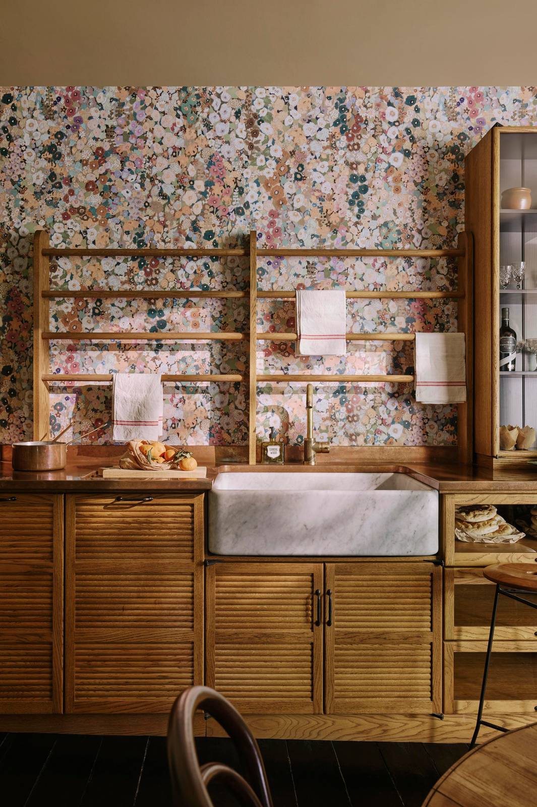 Hollyhocks Hybrid Wallpaper Mural - House of Hackney