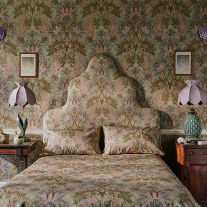 Aquifolia Sea Holly Damask Hybrid Mural – Apple