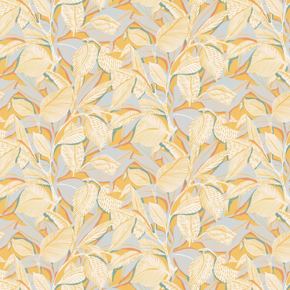 Riviera Lagoon Wallpaper - Citron