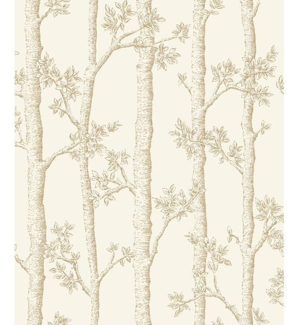 Sample - Woodlands Wallpaper - Gold