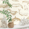 Whale Done Wallpaper - White
