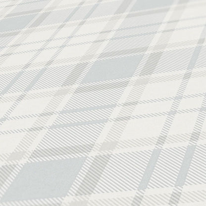 Maison Charme Plaid Wallpaper - White