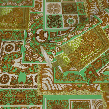Versace Tapestry Wallpaper - Gold/Green/Brown