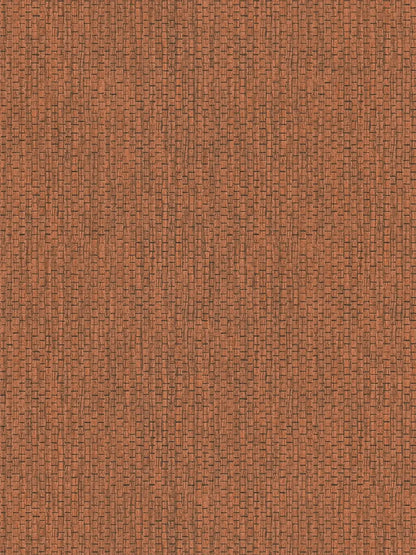 Chunky Weave Wallpaper - Burnt Orange