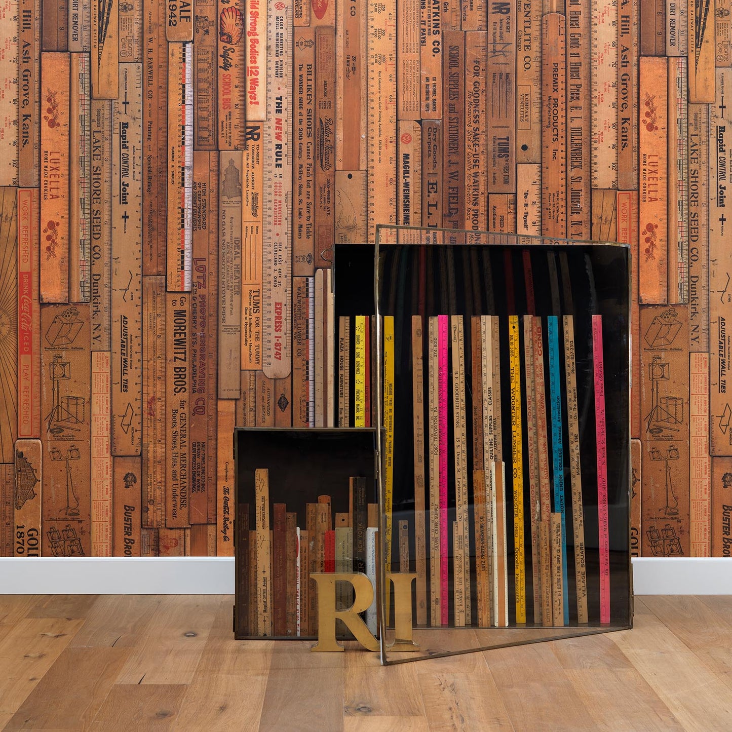 Printed Rulers by Mr & Mrs Vintage Wallpaper - Small Printed Rulers
