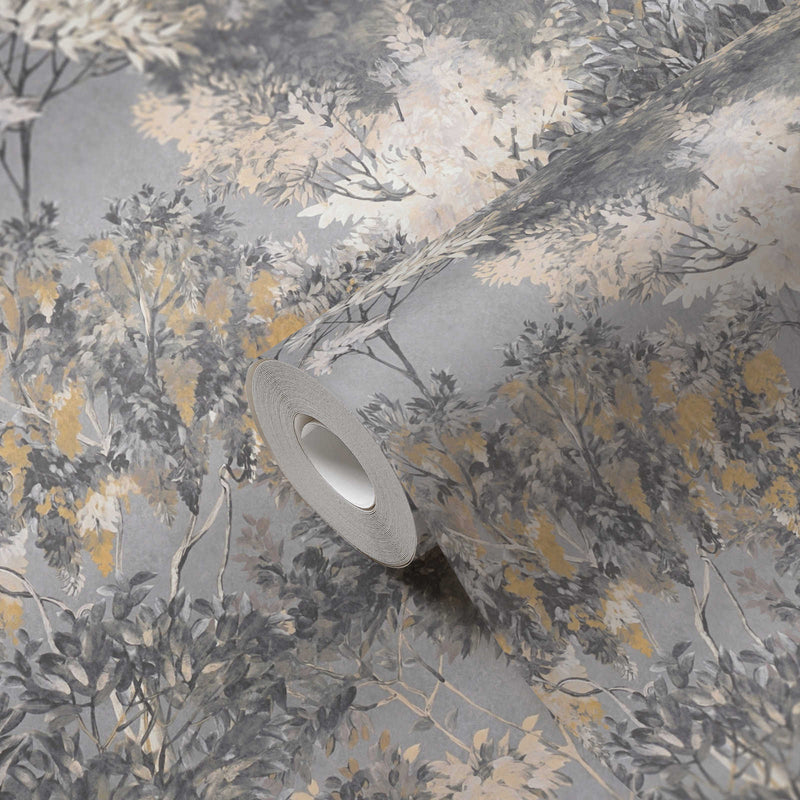 Abstract Garden Wallpaper - Grey