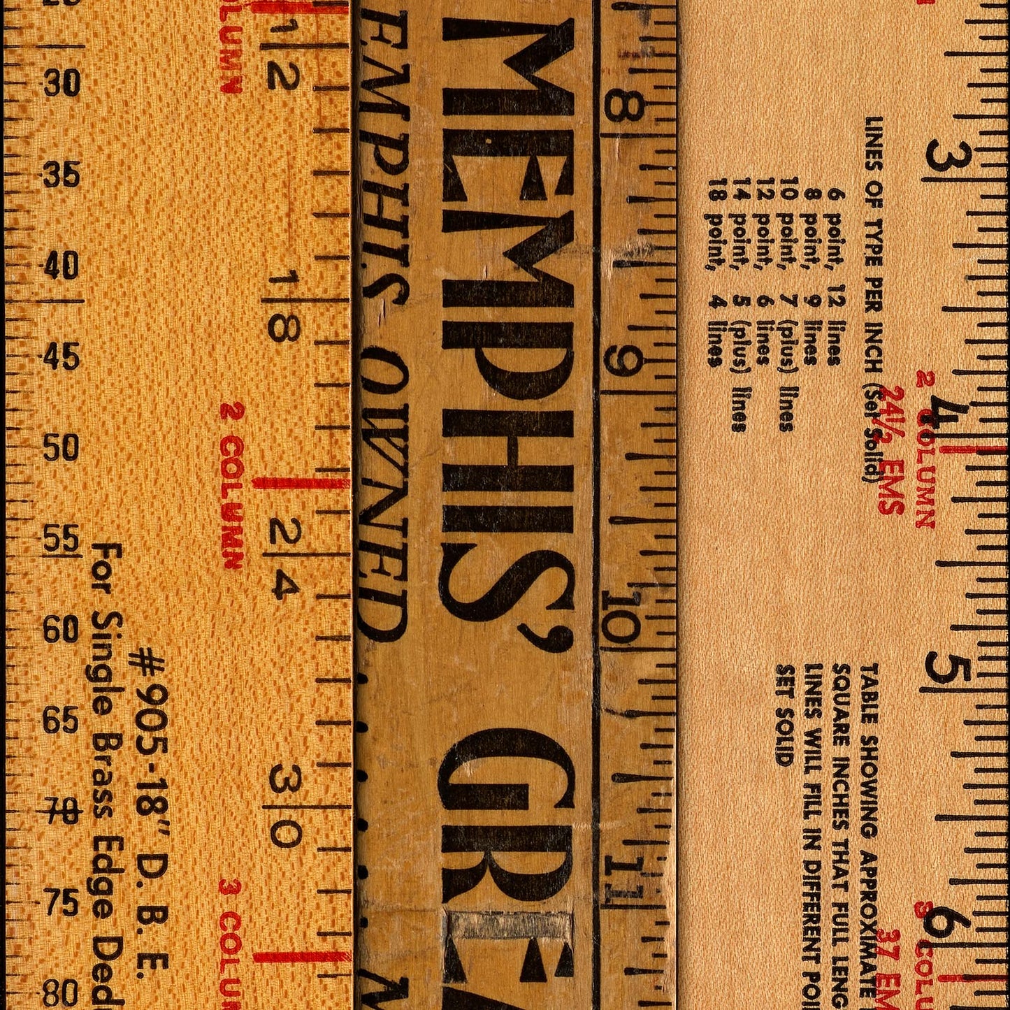 Sample - Printed Rulers by Mr & Mrs Vintage Wallpaper - Large Printed Rulers