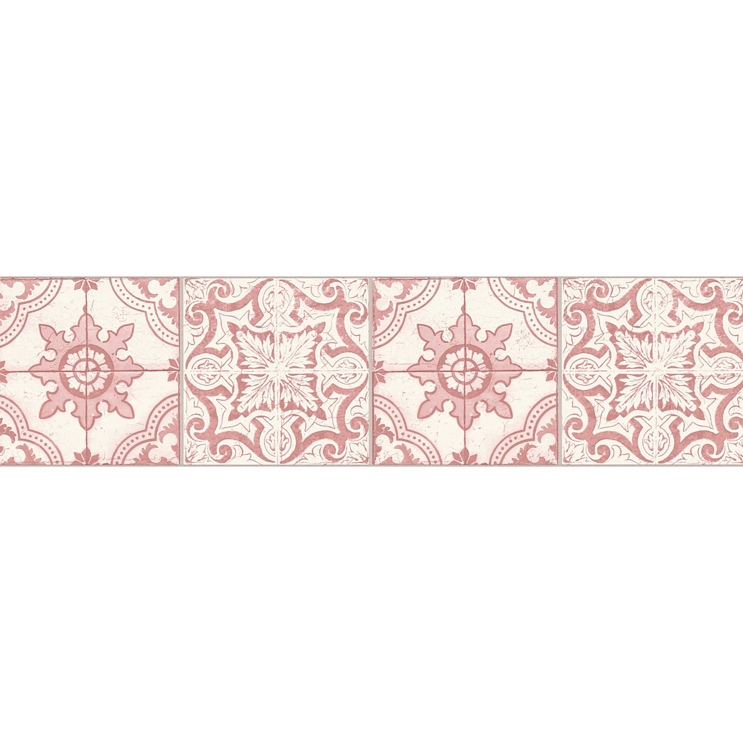 Mosaic Border - Red and White - Self Adhesive