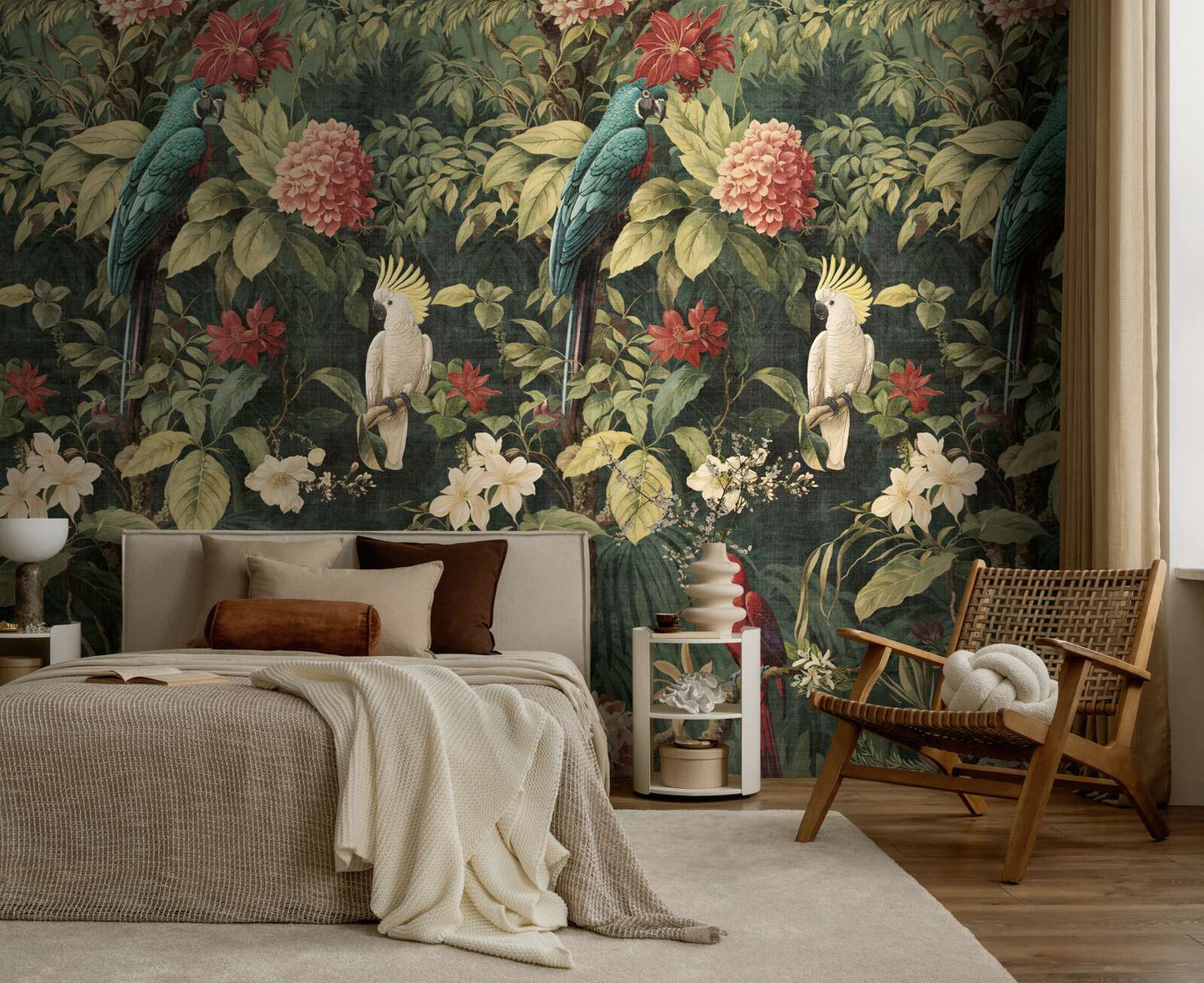 The Wall 4 - Hybrid Wallpaper Mural - Cockatoo