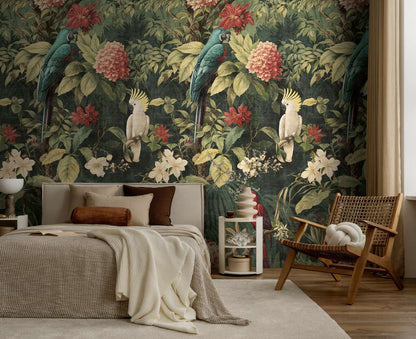 The Wall 4 - Hybrid Wallpaper Mural - Cockatoo