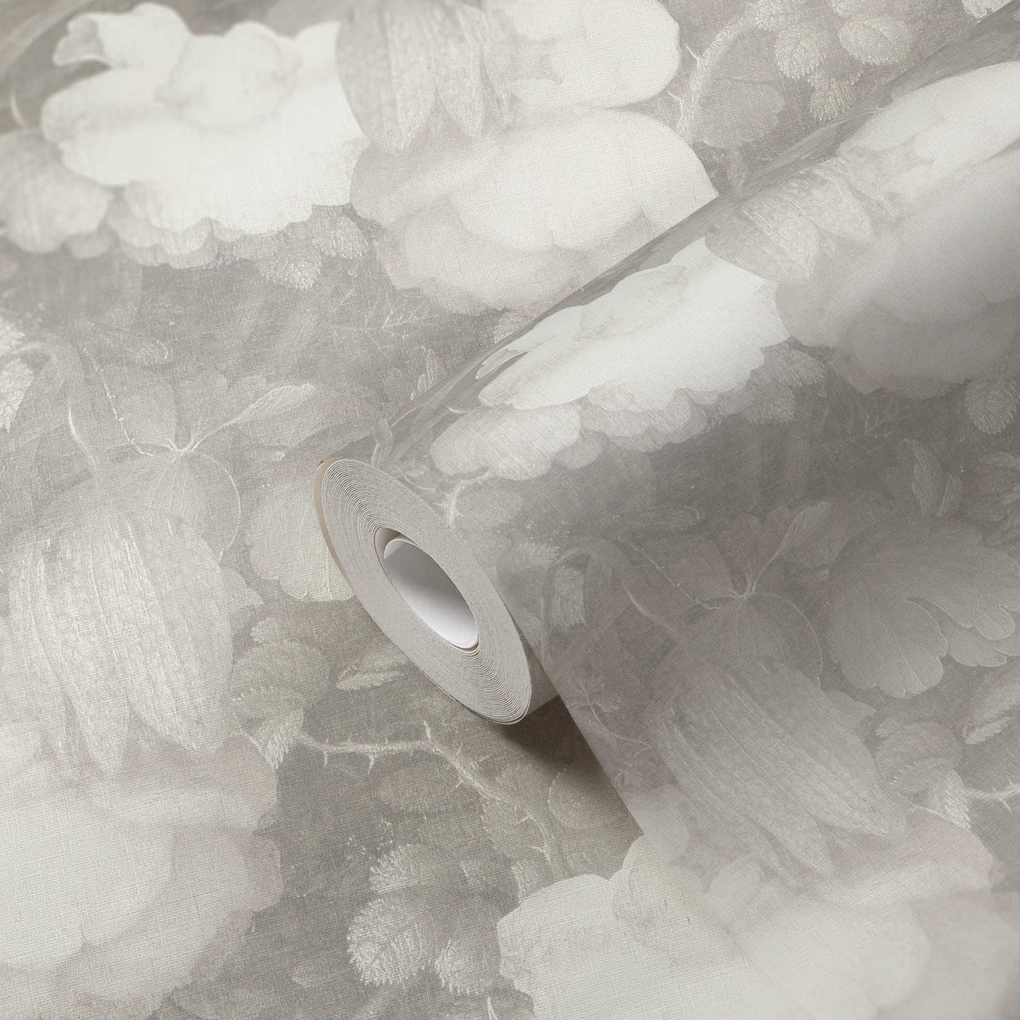 Dutch Floral Wallpaper - Grey
