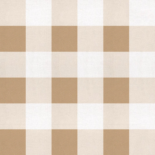 Large Gingham  Wallpaper - Curry
