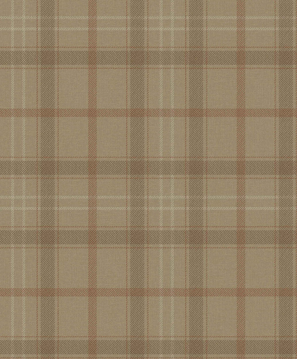 Sample - Check It Out Wallpaper - Brown
