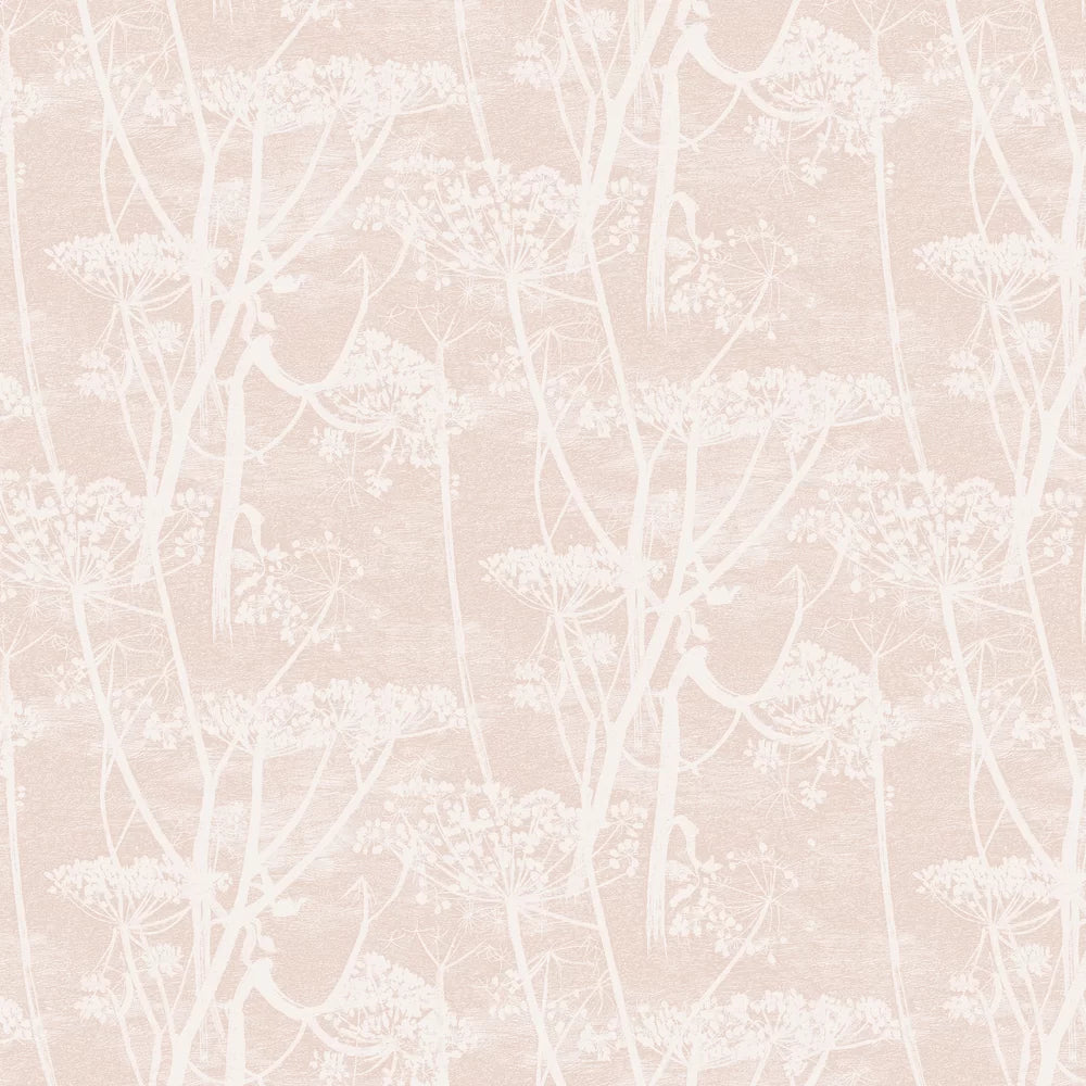 Cow Parsley Wallpaper - Ballet Slipper Pink