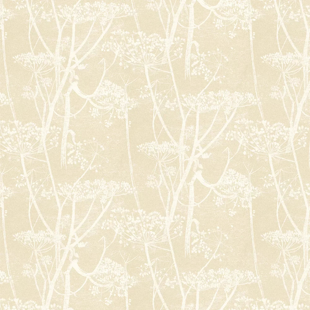Sample - Cow Parsley Wallpaper - Cream/Oatmeal
