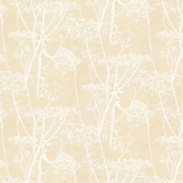 Sample - Cow Parsley Wallpaper - Cream/Oatmeal
