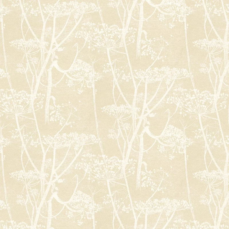 Sample - Cow Parsley Wallpaper - Cream/Oatmeal