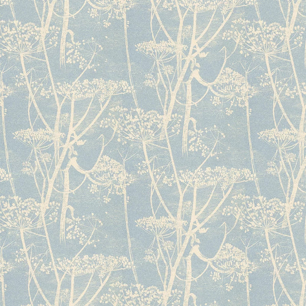Sample - Cow Parsley Wallpaper - Soft Blue