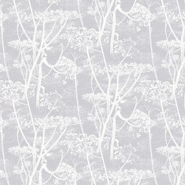 Sample - Cow Parsley Wallpaper - Soft Lilac