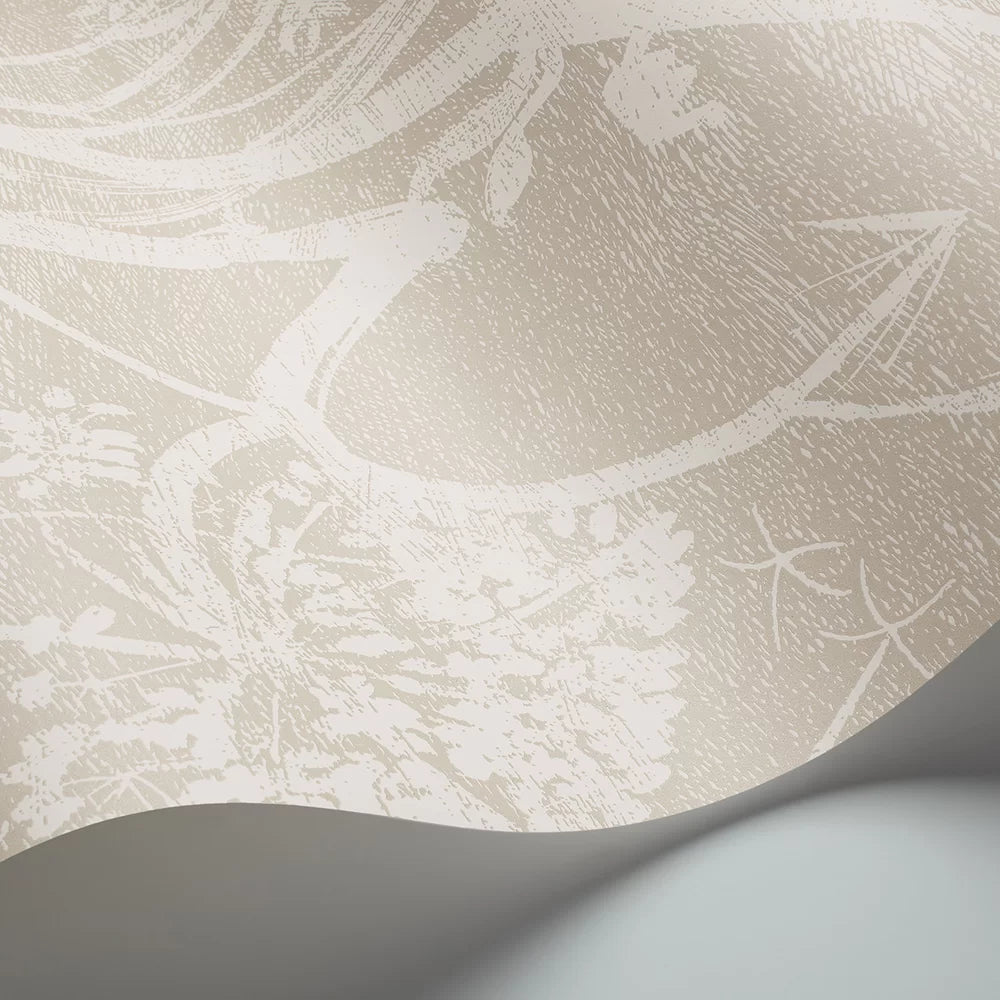 Cow Parsley Wallpaper - Taupe