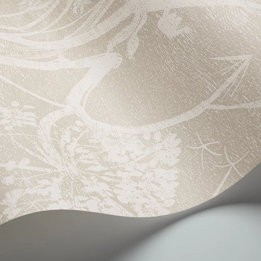 Cow Parsley Wallpaper - Taupe