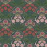 Flamenco Fan Wallpaper - Magenta Red & Gilver on Ink