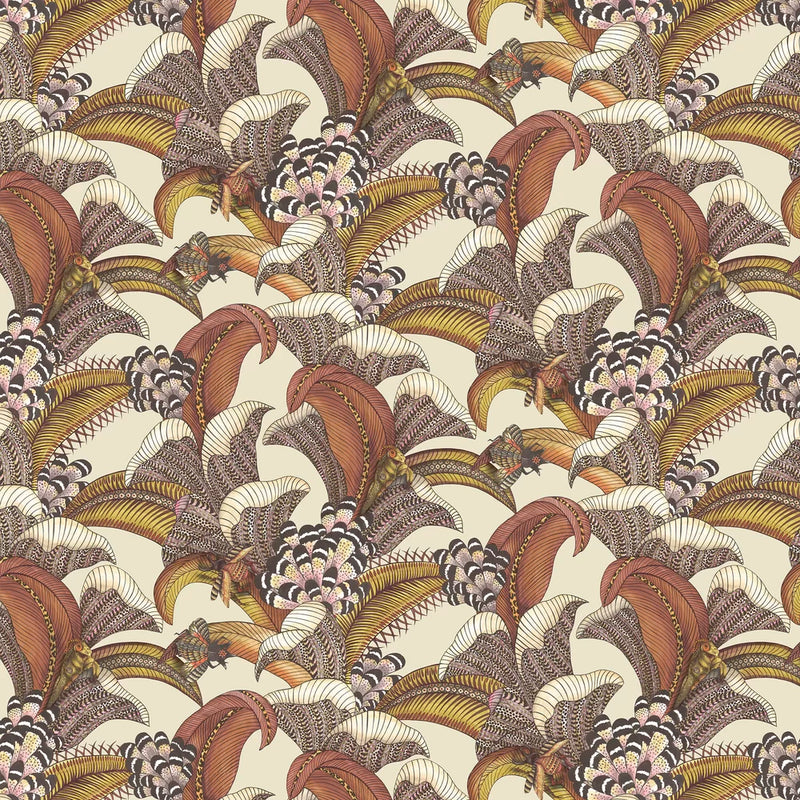 Sample - Hoope Wallpaper - Crimson on Stone