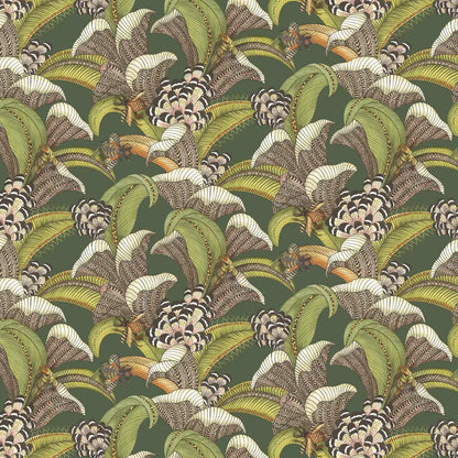 Hoope Wallpaper - Spring Green on Forest
