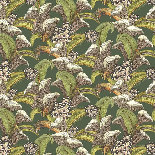 Hoope Wallpaper - Spring Green on Forest
