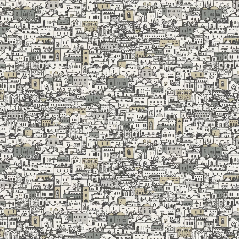Sample - Mediterranea - Cityscape Wallpaper - White