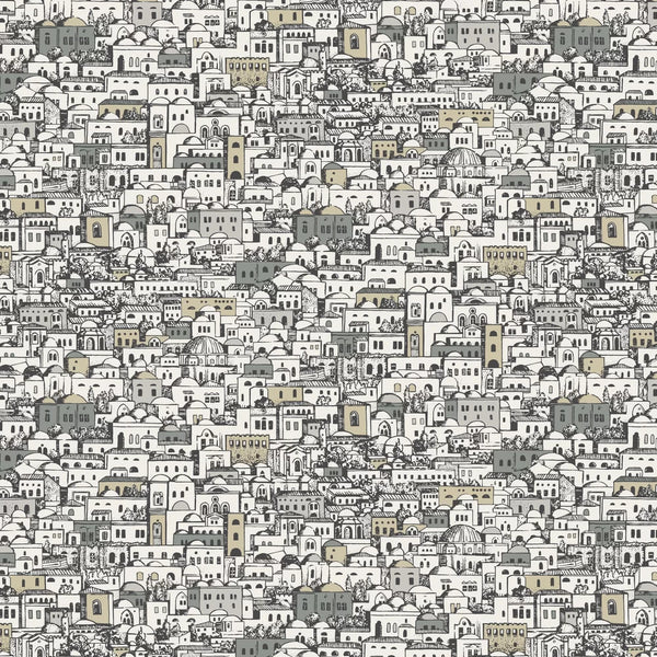 Sample - Mediterranea - Cityscape Wallpaper - White