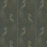 Pavo Parade Peacock Wallpaper - Metallic Gilver/Green