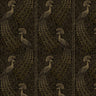 Pavo Parade Peacock Wallpaper - Metallic Gold/Soot