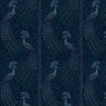 Pavo Parade Peacock Wallpaper - Metallic Petrol/Ink