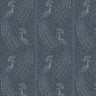 Pavo Parade Peacock Wallpaper - Metallic Silver/Denim