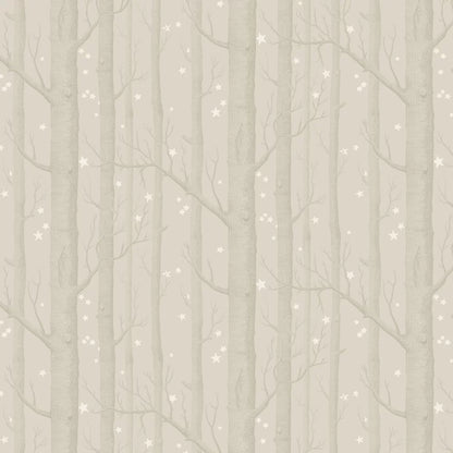 Woods and Stars Wallpaper - Grey