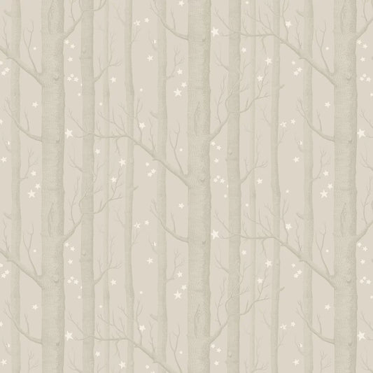 Woods and Stars Wallpaper - Grey