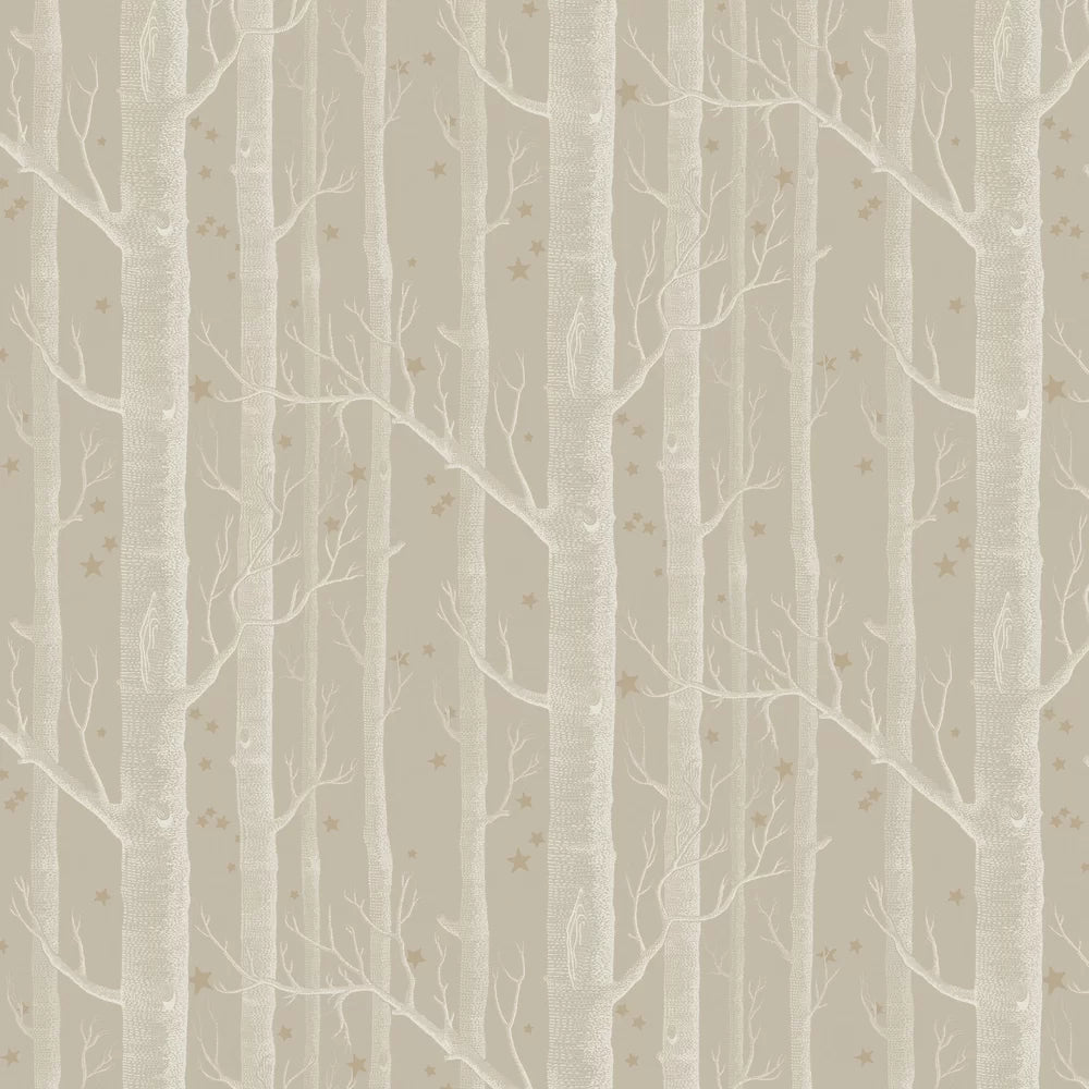 Woods and Stars Wallpaper - Linen