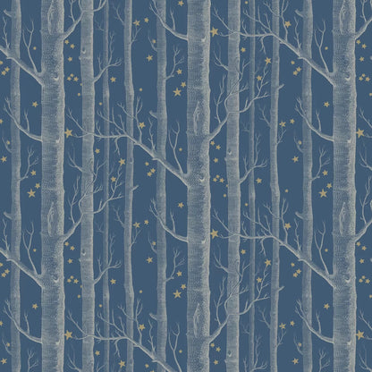 Woods and Stars Wallpaper - Midnight